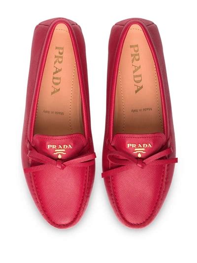 prada leopard loafers|Prada bow detail loafers.